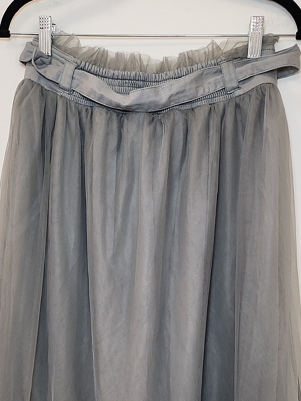 Anthropologie Pilcro Tulle Skirt ruffled hem waist tie  Size Small - Picture 10 of 16